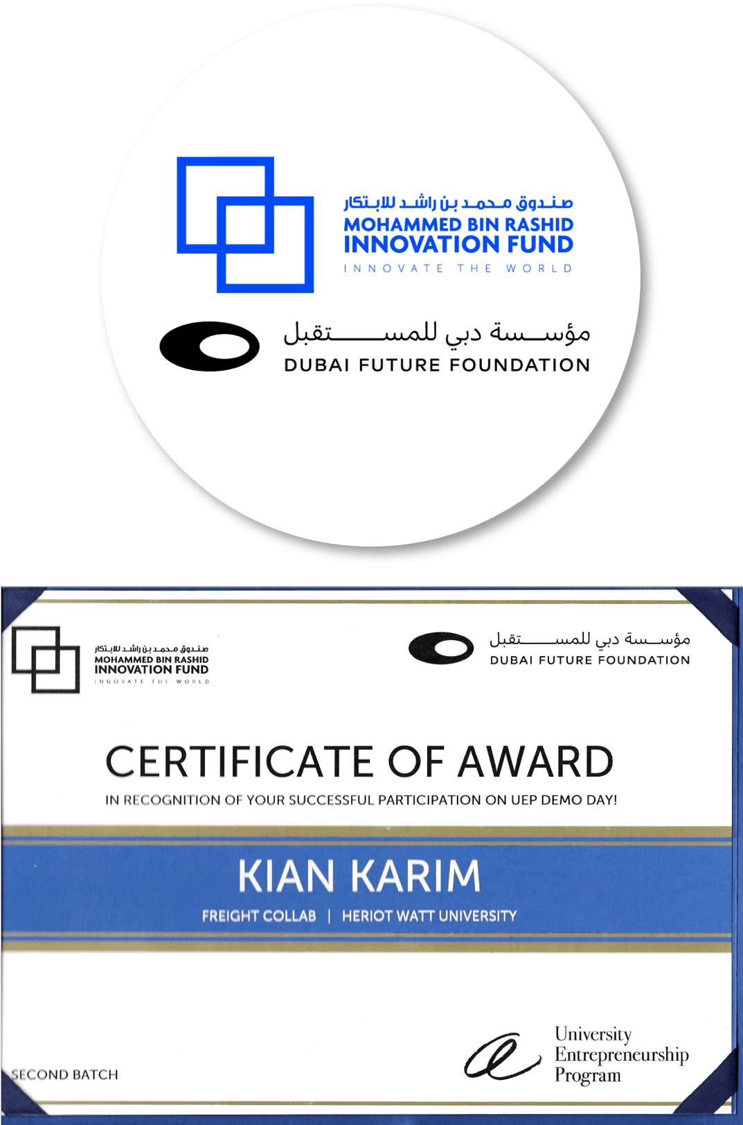 TOP 6 winners - Mohammed Bin Rashid Innovation Fund/DUBAI FUTURE FOUNDATION - 2nd batch UEP